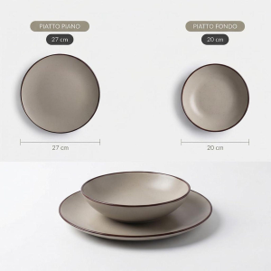 SERVIZIO DA TAVOLA PIATTI 12 PEZZI BEIGE