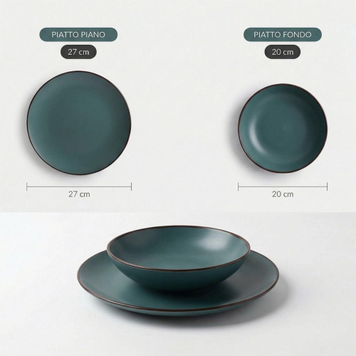 SERVIZIO DA TAVOLA PIATTI 12 PEZZI OTTANIO