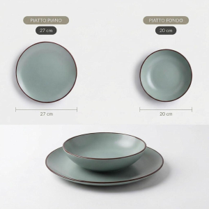 SERVIZIO DA TAVOLA PIATTI 12 PEZZI SALVIA