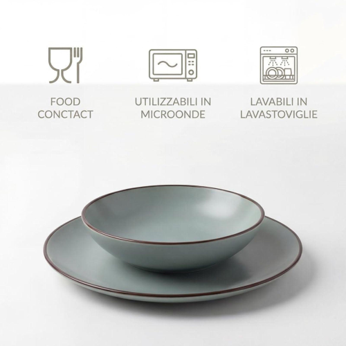 SERVIZIO DA TAVOLA PIATTI 12 PEZZI SALVIA