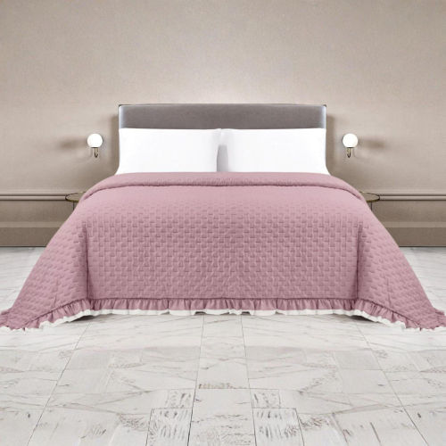 COPRILETTO TRAPUNTATO MATRIMONIALE ARLES ROSA