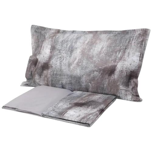 COMPLETO LENZUOLA MATRIMONIALE BLUMY GRAFFIE GRIGIO