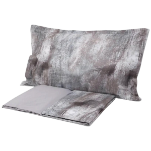 COMPLETO LENZUOLA MATRIMONIALE BLUMY GRAFFIE GRIGIO