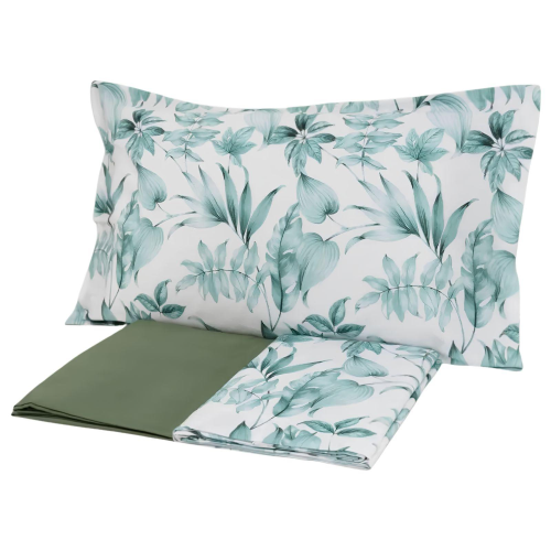 COMPLETO LENZUOLA MATRIMONIALE BLUMY LAMES VERDE