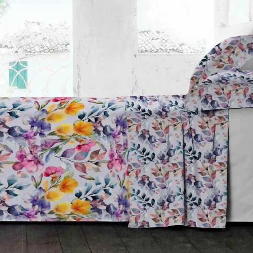 COMPLETO LENZUOLA COPRILETTO MATRIMONIALE JADE