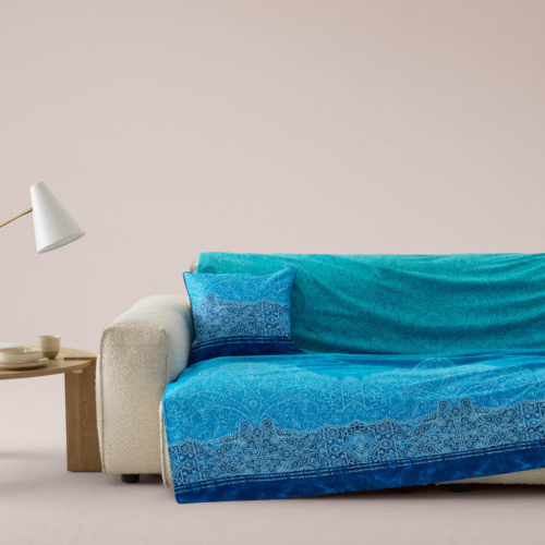 TELO ARREDO 350X270 BASSETTI GRANFOULARD DOLCEACQUA BLU