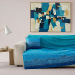 TELO ARREDO 350X270 BASSETTI GRANFOULARD DOLCEACQUA BLU