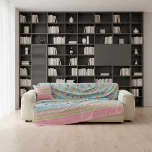 TELO ARREDO GRANFOULARD BASSETTI 180X270 RAPALLO TURCHESE