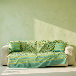 TELO ARREDO GRANFOULARD BASSETTI 180X270 RAPALLO LIME