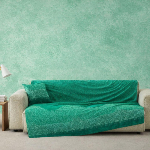 TELO ARREDO GRANFOULARD BASSETTI 270X270 DOLCEACQUA VERDE