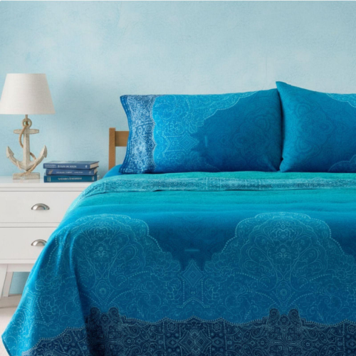 COMPLETO COPRIPIUMONE MATRIMONIALE DOLCEACQUA BLU