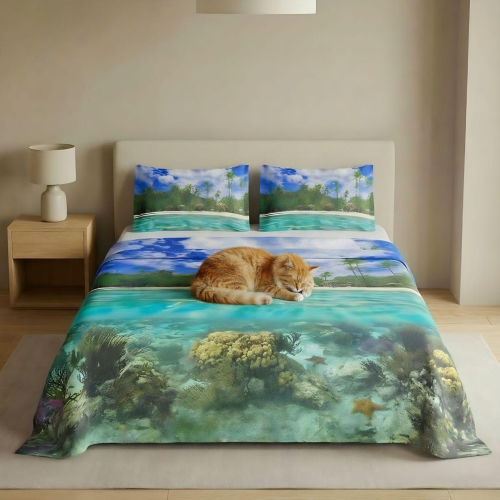 COMPLETO LENZUOLA COPRILETTO MATRIMONIALE DREAMS DIS. 02