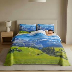 COMPLETO LENZUOLA COPRILETTO MATRIMONIALE DREAMS DIS. 09