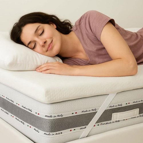 TOPPER MATRIMONIALE IN MEMORY FOAM SFODERABILE ALTO 6 CM
