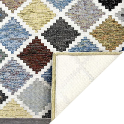 TAPPETO MODERNO GEOMETRICO ANTISCIVOLO LUX 55X110 154X