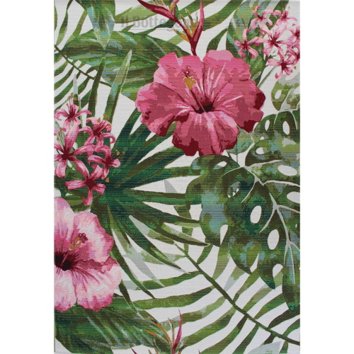 TAPPETO ARREDO FLOREALE JUNGLE INDOOR OUTDOOR 133X190 733