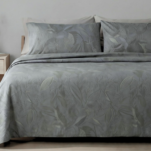 COMPLETO LENZUOLA LETTO SINGOLO BASSETTI ASTER GRIGIO