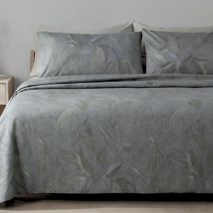COMPLETO LENZUOLA LETTO SINGOLO BASSETTI ASTER GRIGIO