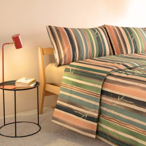 COMPLETO LENZUOLA LETTO SINGOLO BASSETTI GROVE VERDE