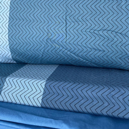 COMPLETO LENZUOLA LETTO SINGOLO BASSETTI NOSTALGIA BLU