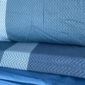 COMPLETO LENZUOLA LETTO SINGOLO BASSETTI NOSTALGIA BLU