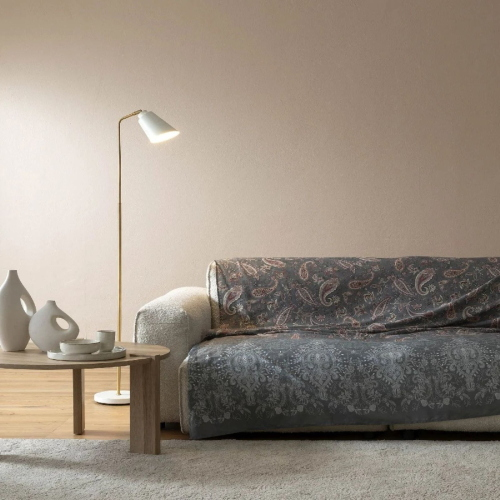 TELO ARREDO GRANFOULARD BASSETTI 180X270 MONNALISA GRIGIO