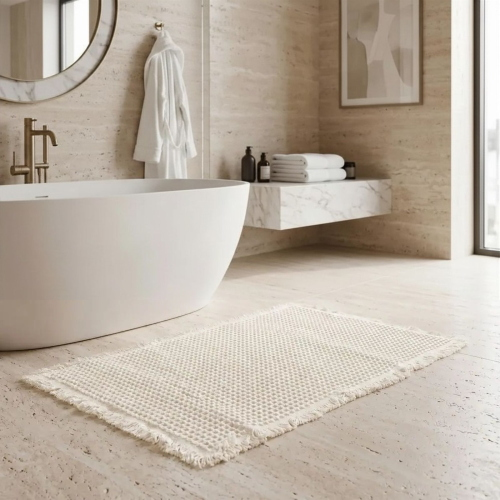 TAPPETO ANTISCIVOLO BEES NIDO D'APE 60X120 CREMA