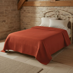 COPRILETTO TRAPUNTATO LETTO SINGOLO HAPPY ARGILLA
