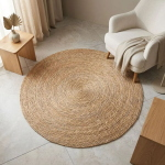 TAPPETO ROTONDO Ø120 CM IN ERBA JUTA NATURALE