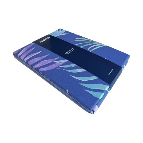 COMPLETO LENZUOLA MATRIMONIALE BASSETTI PALMSHADE AZZURRO
