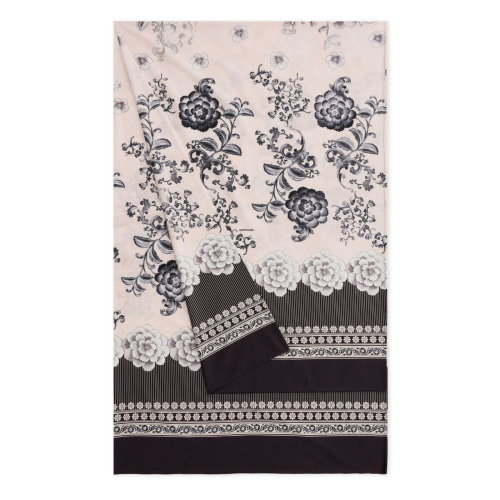 TELO ARREDO GRANFOULARD BASSETTI 270X270 PARAGGI NERO