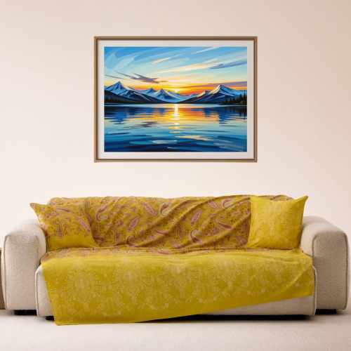 TELO ARREDO GRANFOULARD BASSETTI 180X270 MONNALISA GIALLO
