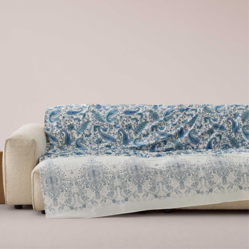 TELO ARREDO 350X270 BASSETTI GRANFOULARD MONNALISA CELESTE