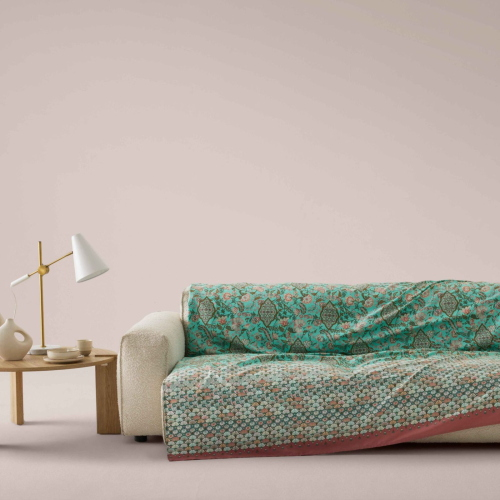 TELO ARREDO GRANFOULARD BASSETTI 270X270 TIGULLIO ACQUA