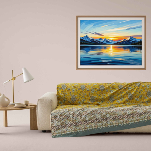 TELO ARREDO GRANFOULARD BASSETTI 270X270 TIGULLIO ORO