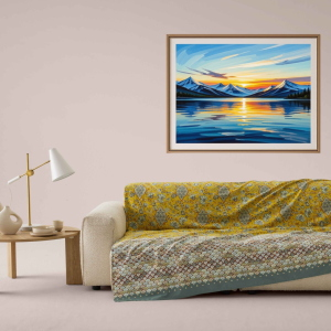 TELO ARREDO GRANFOULARD BASSETTI 270X270 TIGULLIO ORO