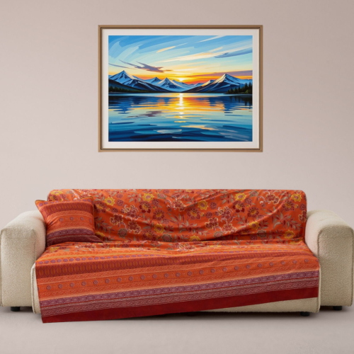 TELO ARREDO GRANFOULARD BASSETTI 180X270 VARIGOTTI ARANCIO