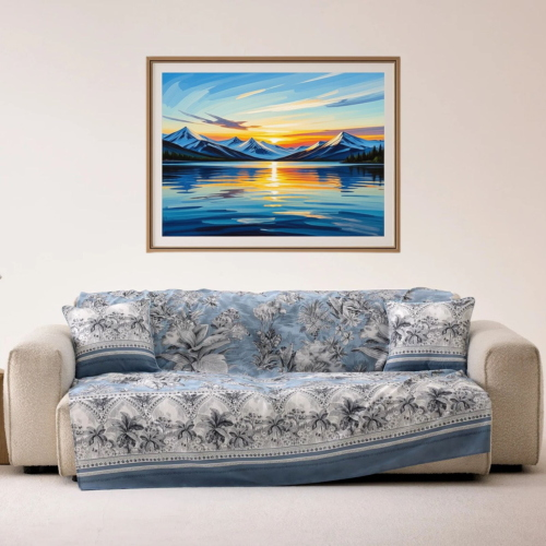 TELO ARREDO 350X270 BASSETTI GRANFOULARD BOBOLI AZZURRO