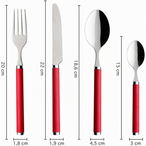 SERVIZIO 24 PEZZI POSATE FANTASIA RED