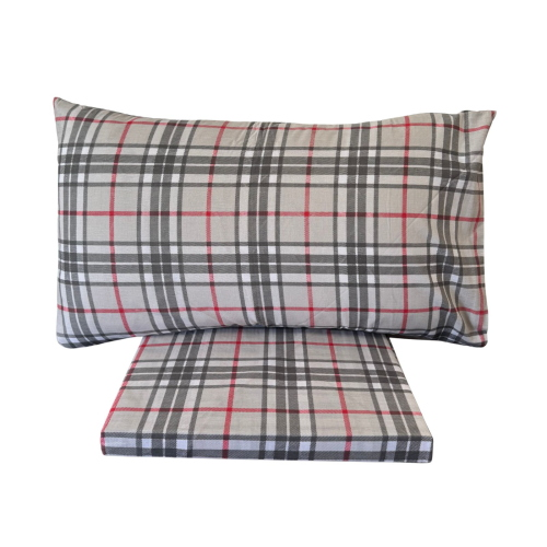 COMPLETO LENZUOLA MATRIMONIALE HOMY TARTAN GRIGIO