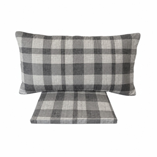 COMPLETO LENZUOLA MATRIMONIALE HOMY SCOZZESE GRIGIO