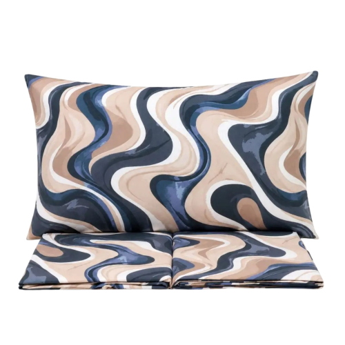 COMPLETO LENZUOLA UNA PIAZZA E MEZZA STYLE CATTER BLU 70