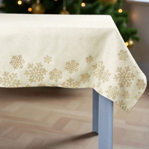 TOVAGLIA COPRITAVOLO GOBELIN JACQUARD LUREX NATALE 140X180